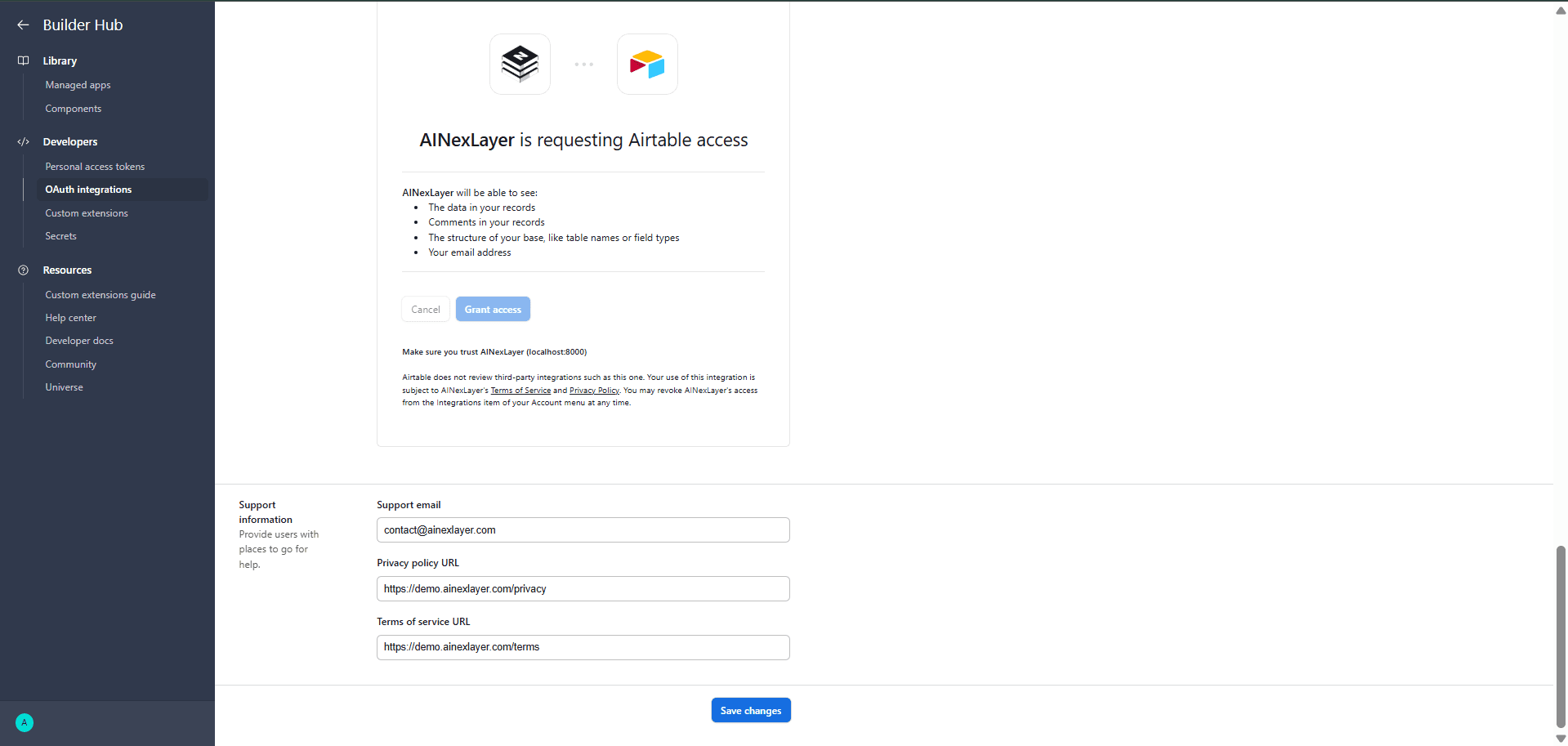 Support Information & Preview