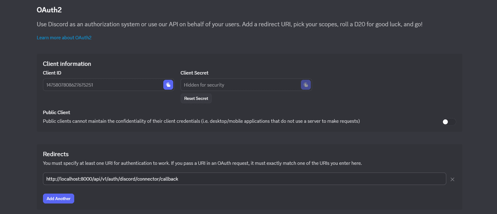 OAuth2 Configuration