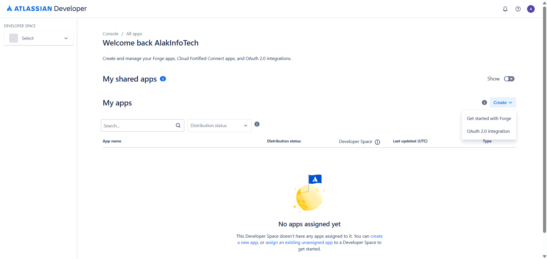 Create OAuth 2.0 Integration